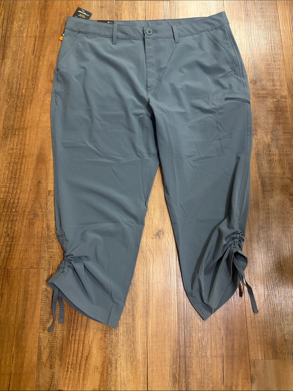 Eddie Bauer dark gray rip stop crop pants size 16